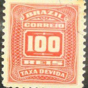 Selo postal Taxa Devida emitido em 1906 - X 30 M