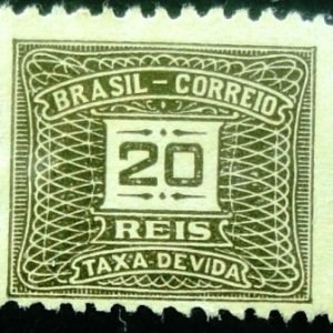 Selo postal Taxa Devida emitido em 1919 - X 42 N