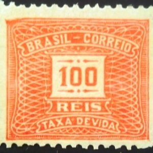 Selo postal do Brasil de 1929 Cifra Horizontal X 61 M