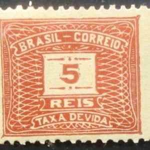 Selo postal do Brasil de 1919 Cifra Horizontal 5 - 40 N