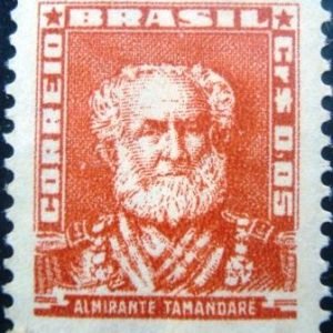 Selo postal do Brasil de 1954 Almirante Tamandaré 5 N