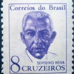 Selo postal regular emitido no Brasil em 1963 - 519 M