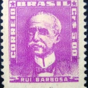 Selo postal do Brasil de 1956 Rui Barbosa