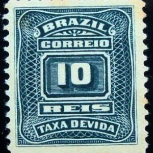 Selo postal do Brasil de 1906 Cifra ABN 10