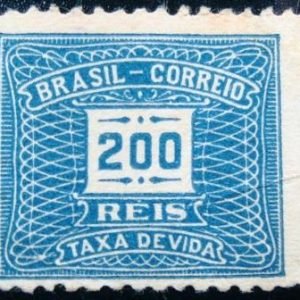 Selo postal do Brasil de 1919 Cifra Horizontal 200 - X 45 N