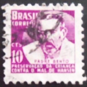 Selo postal do Brasil de 1961 Padre bento H7 U