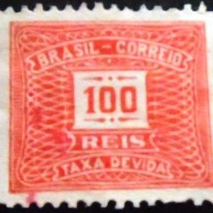 Selo postal Taxa Devida emitido em 1920 - X 48 N