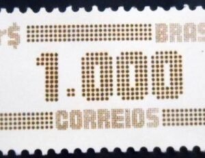 Selo postal do Brasil de 1986 Tipo Cifra Cr$ 1000 M