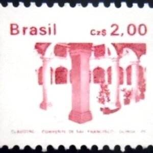 Selo postal do Brasil de 1987 Convento S. Francisco M