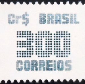 Selo postal do Brasil de 1985 Tipo Cifra Cr$ 300 M