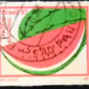 Imagem similar à do selo postal do Brasil de 1997 Melancia U