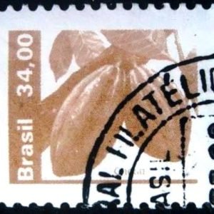 Selo postal do Brasil de 1980 Cacau