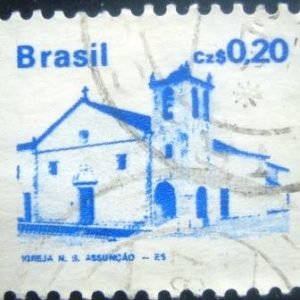 Selo postal do Brasil de 1986 Igreja N.S.Assunção U