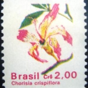 Selo postal do Brasil de 1990 Paineira-chorisia