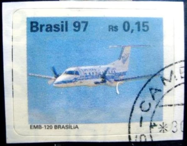 Selo postal do Brasil de 1997 EMB 120 Brasília