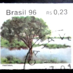 Selo postal regular emitido no Brasil em 1996 721 U