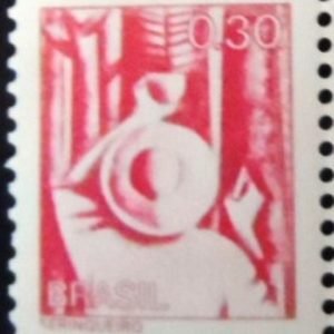 Selo postal do Brasil em 1979 Seringueiro