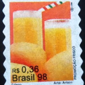 Selo postal regular emitido no Brasil em 1998 759 M