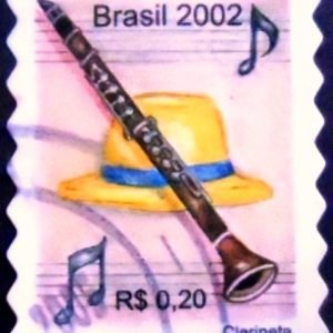 Selo postal Regular emitido no Brasil em 2002 - 823 U