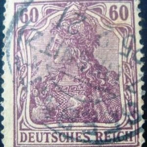 Selo postal da Alemanha de 1911 Germania 60
