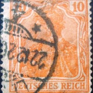 Selo postal da Alemanha de 1920 - 141 U