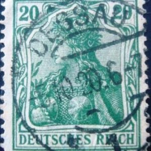 Selo postal da Alemanha Reich de 1922 Germania 20