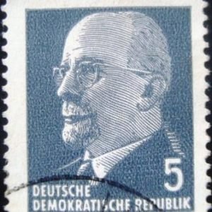Selo postal da Alemanha Oriental de 1961 Walter Ernst Paul Ulbricht