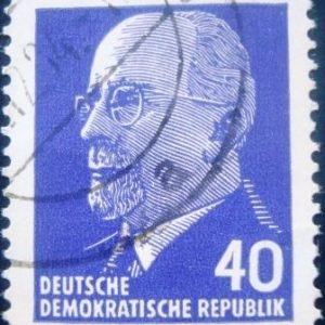 Selo postal da Alemanha de 1963 Walter Ernst Paul Ulbricht