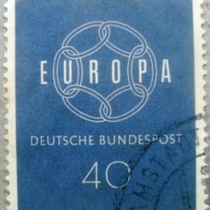 Selo postal da Alemanha de 1959 Closed Chain 40
