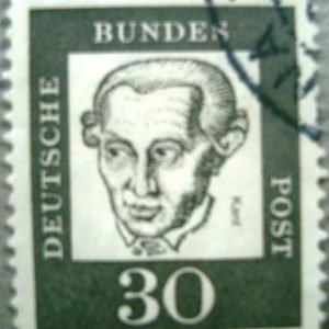 Selo postal da Alemanha de 1961 Immanuel Kant
