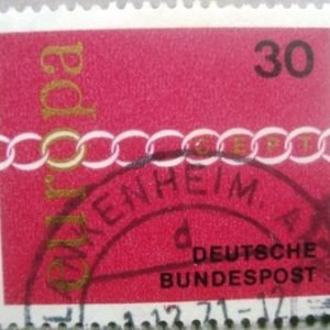 Selo postal da Alemanha de 1971 Brotherhood and cooperation