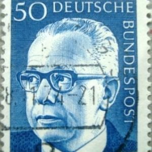 Selo postal da Alemanha de 1971 Dr. Gustav Heinemann 50 - 1033 U