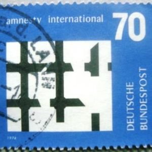 Selo postal da Alemanha de 1974 Amnesty International - 1150 U