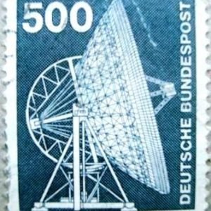 Selo postal da Alemanha de 1976 Radio telescope U