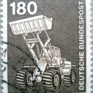 Selo postal da Alemanha de 1979 Payloader