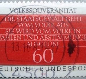 Selo postal da Alemanha de 1981 Fundamental Concepts of Democracy - 1360 U