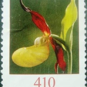 Selo postal da Alemanha de 2010 Lady's-slipper Orchid