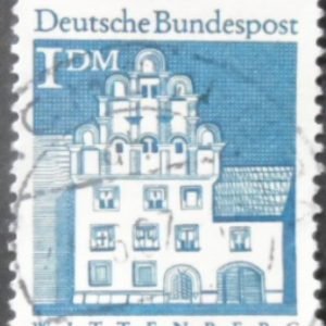 Selo postal da Alemanha de 1966 Melanchthon building