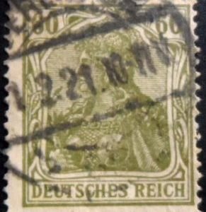 Selo postal da Alemanha Reich de 1920 Germania 60