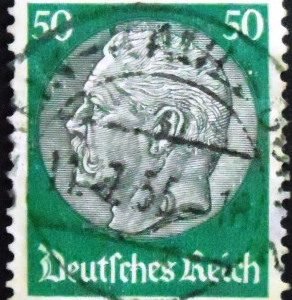 Selo postal da Alemanha Reich de 1934 Paul von Hindenburg 50