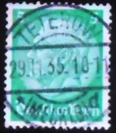 Selo postal da Alemanha Reich de 1932 Paul von Hindenburg 5