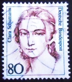 Selo postal da Alemanha de 1986 Clara Schumann