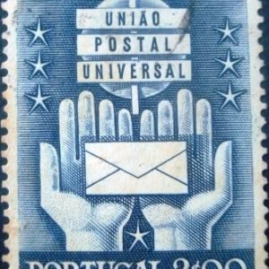 Selo postal de Portugal de 1949 Hands with Letter - 714 U