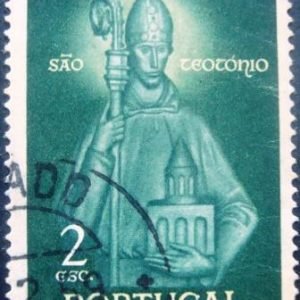 Selo postal de Portugal de 1958 St.Theotonius