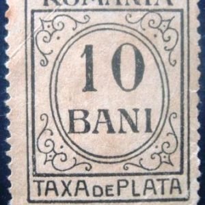 Selo postal da Romenia de 1921 Standing Oval 10 - 57 N