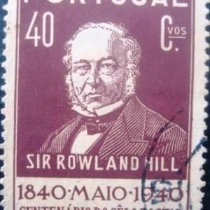 Selo postal de Portugal de 1940 Sir Rowland Hill 625 U