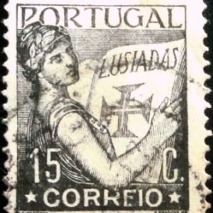 Selo postal de Portugal de 1931 Lusiadas 15c