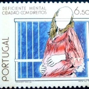 Selo postal de Portugal de 1979 Pregnant Woman - 1430 U