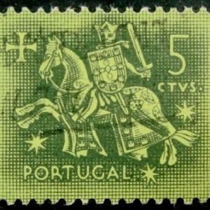 Selo postal de Portugal de 1953 Rei Dinis 5