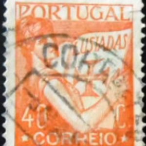 Selo postal de Portugal de 1931 Lusiadas 40c - 506 U